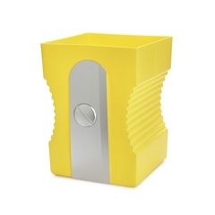 alvi Papierkorb Sharpener Farbe Gelb Papierkorb in Form eines Bleistiftspitzers ABS-Kunststoff/Polyp