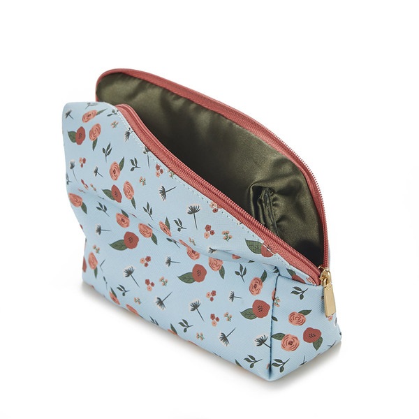 alvi Bolsa cosméticos Bloom Color azul Con cremallera Ideal para llevar cosméticos y otros complemen