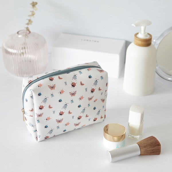 alvi Bolsa cosméticos Bugs Color verde Con cremallera Ideal para llevar cosméticos y otros complemen
