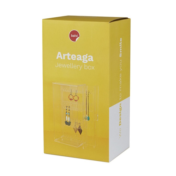 alvi Joyero Arteaga Transparente Gran capacidad Para pendientes, pulseras y collares Diseño elegante