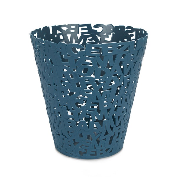 alvi Papierkorb Letters Farbe Blau Origineller Papierkorb aus zusammengefügten Buchstaben Ideal für