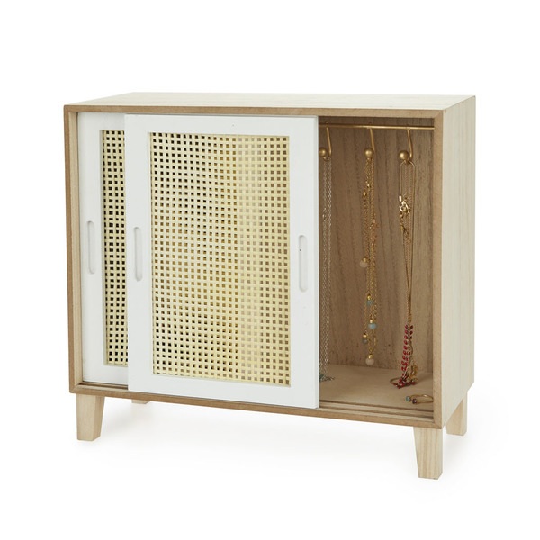 alvi Organizador Cabinet Color blanco Joyeros mujer Organizador para gafas, joyas, bisutería, pendie