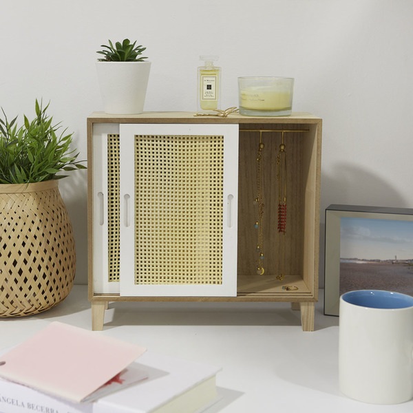alvi Organizador Cabinet Color blanco Joyeros mujer Organizador para gafas, joyas, bisutería, pendie
