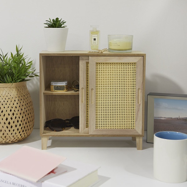 alvi Organiseur Cabinet Couleur bois DM Petite commode à bijoux femmes Organisateur pour lunettes, b