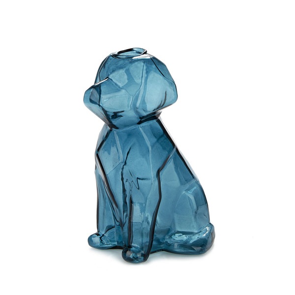 alvi Vase Sphinx Emerald colour Emerald glass vase shaped dog Modern decorative vases Borosilicate 1