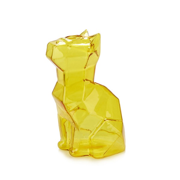 alvi Vase Sphinx Couleur ambre Vase en verre ambre en forme de chat Vases décoratifs modernes Borosi