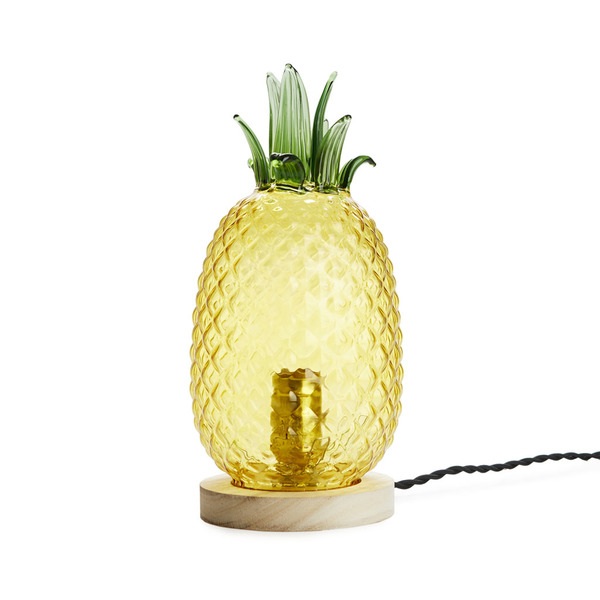 alvi Tischlampe Ananas Farbe Gelb Tischlampe in Form einer Ananas Modernes und originelles Dekoratio