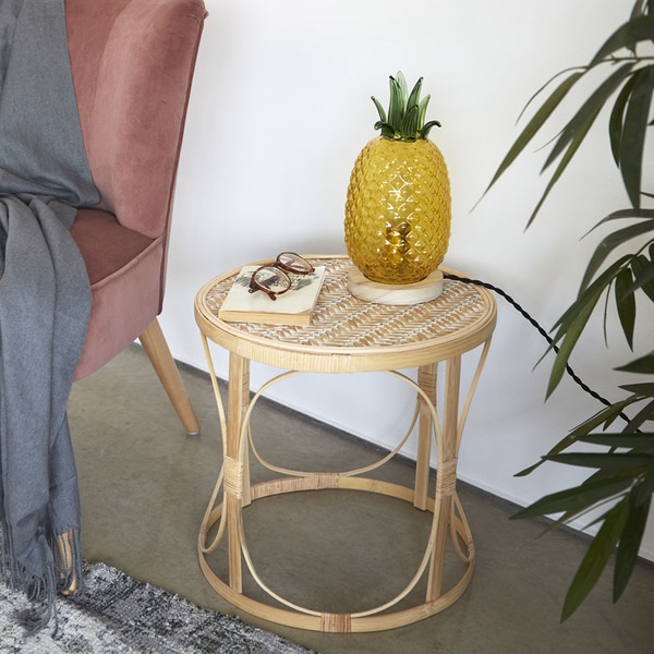 alvi Tischlampe Ananas Farbe Gelb Tischlampe in Form einer Ananas Modernes und originelles Dekoratio