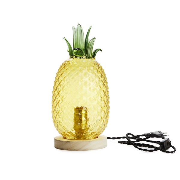 alvi Tischlampe Ananas Farbe Gelb Tischlampe in Form einer Ananas Modernes und originelles Dekoratio