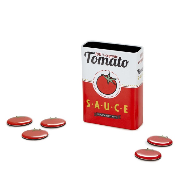 alvi Porta matite magnetico Tomato Sauce Colore Rosso Il portamatite riproduce il disegno di una lat
