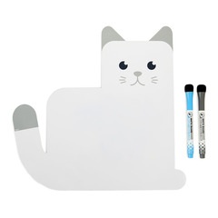 alvi magnetische Schreibtafel Meow! Farbe Weiß Originelle Schreibtafel zur Planung und Erinnerung, a
