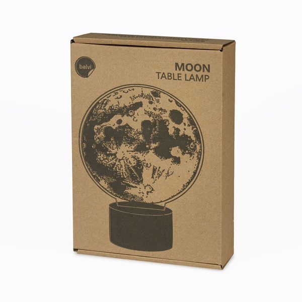 alvi Lámpara de mesa Moon Color plateado Decorativa y original lamparita de mesa o escritorio en for