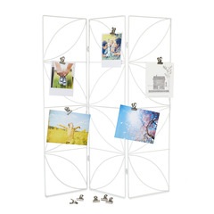 alvi Fotorahmen im Stil eines Wandschirms Farbe Weiß Wandbildschirm als Fotoaufhänger Schönes und el