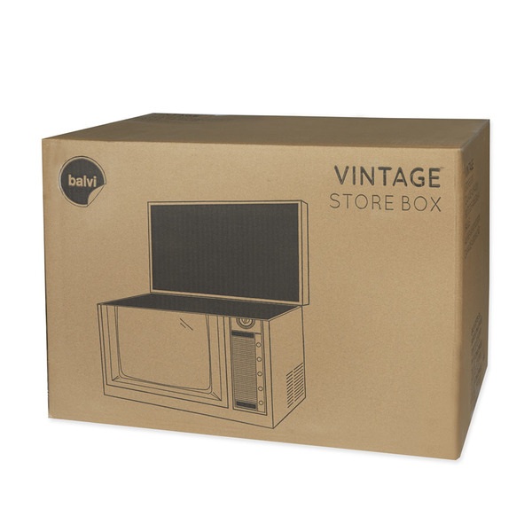 alvi Caja almacenaje Vintage Color marrón Contenedor de almacenamiento original y bonito con forma d