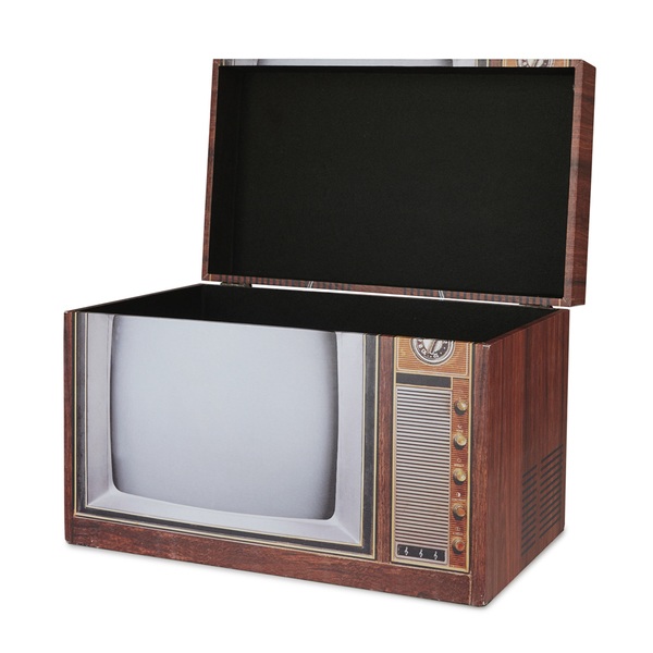 alvi Caja almacenaje Vintage Color marrón Contenedor de almacenamiento original y bonito con forma d