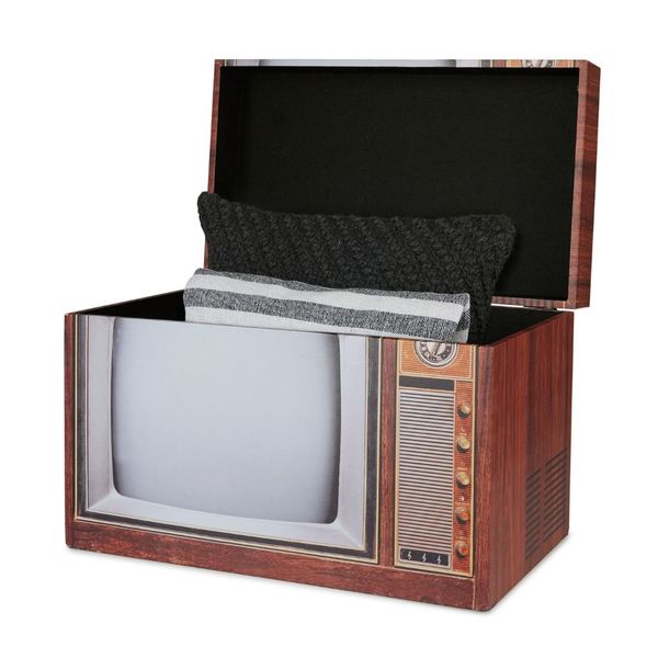 alvi Caja almacenaje Vintage Color marrón Contenedor de almacenamiento original y bonito con forma d