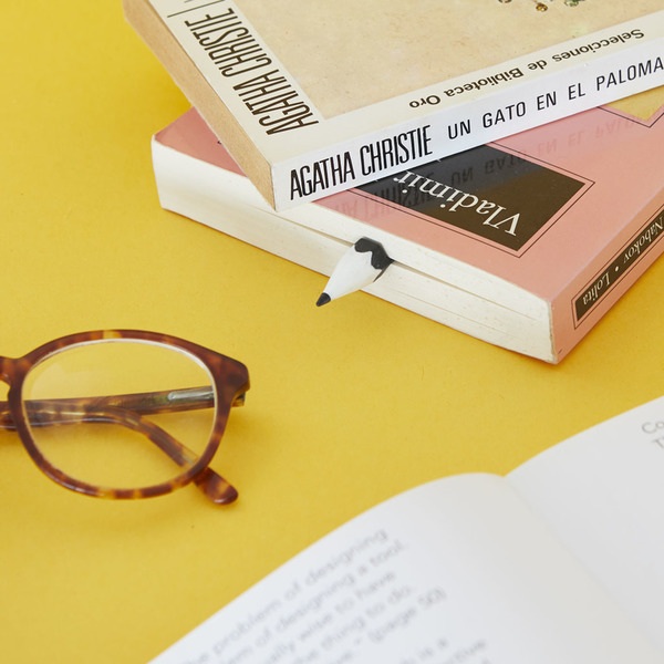alvi Bookmark Graphite Black colour Original stationery product Pencil-shaped bookmark Fun gift for