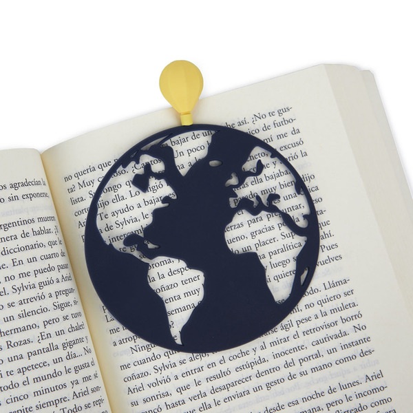 alvi Marque-page Globetrotter Couleur bleu Article de papeterie original Marque-page amusant en form