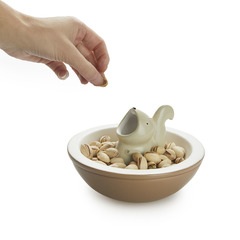 alvi Vassoio snack Hungry Squirrel Due-in-uno snack ciotola Con vano interno per gusci di noci o oss