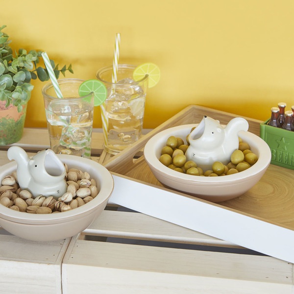 alvi Cuenco aperitivo Hungry Squirrel Bol para snacks 2 en 1 Con compartimento interior para cáscara
