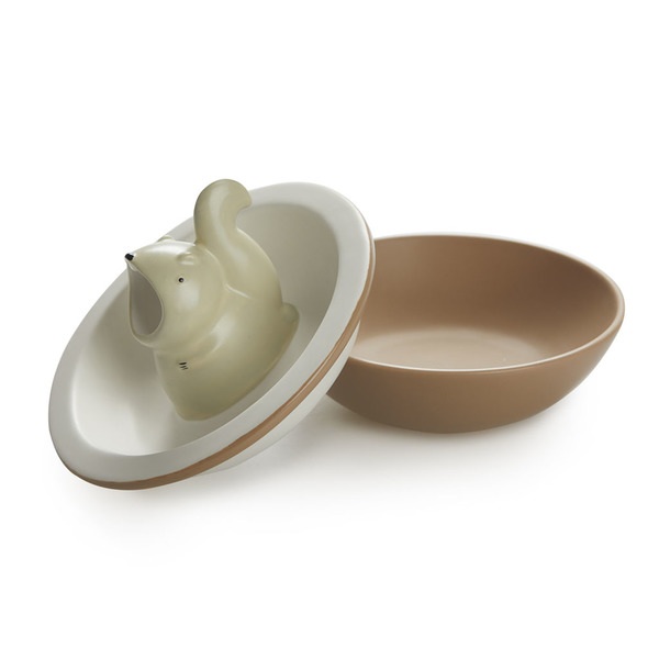 alvi Cuenco aperitivo Hungry Squirrel Bol para snacks 2 en 1 Con compartimento interior para cáscara
