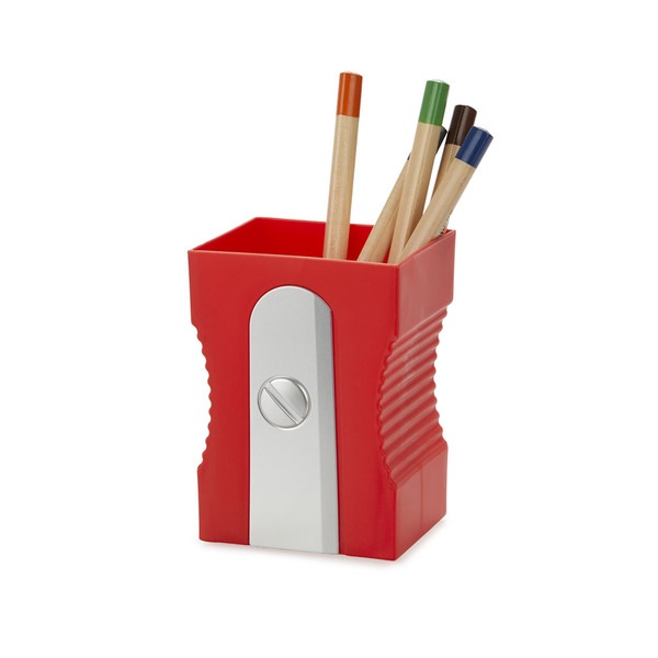 alvi Portalápices Sharpener Color rojo Mantén tu escritorio organizado Portalápices original y diver