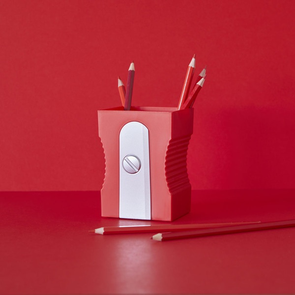 alvi Portalápices Sharpener Color rojo Mantén tu escritorio organizado Portalápices original y diver