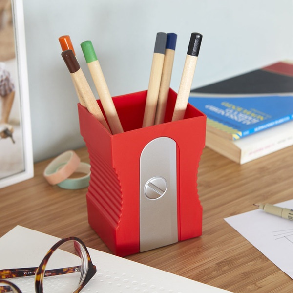 alvi Portalápices Sharpener Color rojo Mantén tu escritorio organizado Portalápices original y diver