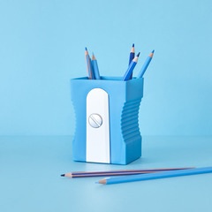 alvi Porta matite Sharpener Colore blu Mantenere la scrivania organizzata Originale e divertente a f