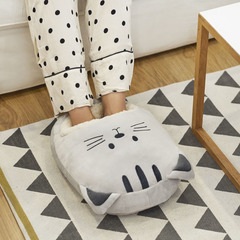 alvi Chauffe pied Kitty Couleur gris Gardez vos pieds au chaud Chauffe pied souple et confortable av