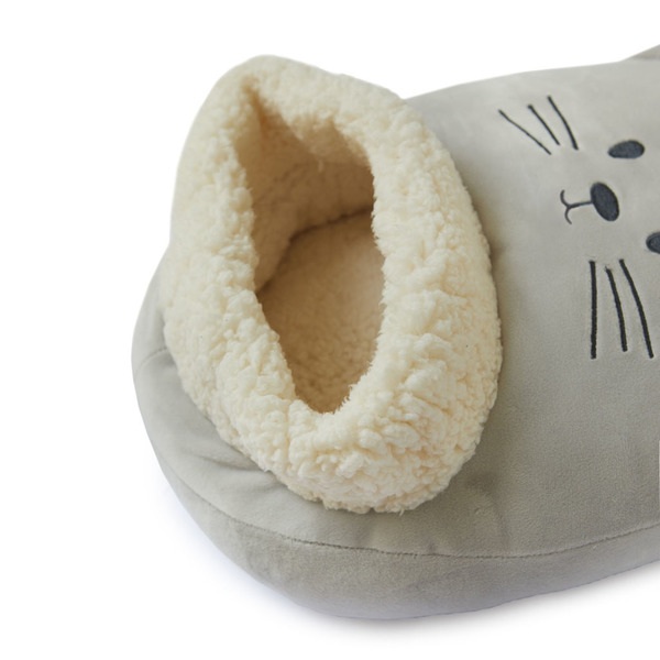 alvi Calienta pies Kitty Color gris Mantén calientes tus pies Bolsa suave y cómoda con diseño divert