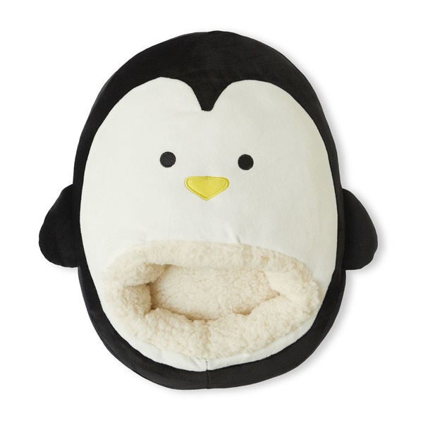 alvi Calienta pies Pingu Color negro Mantén calientes tus pies Bolsa suave y cómoda con diseño diver