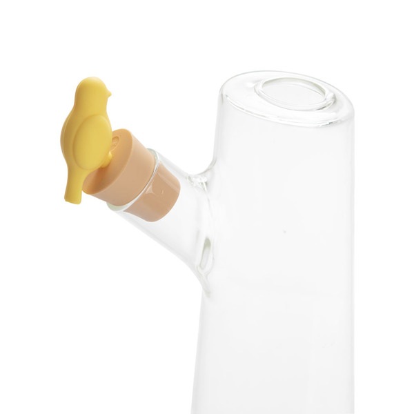 alvi Bottle Birdie Yellow colour Original 1 Liter bottle with lid and a bird-shaped finish Borosilic