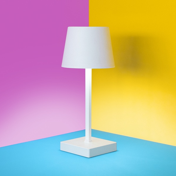 alvi Lampe à poser Tic Tic Couleur blanc Lampe de table moderne au design minimaliste Idéal et prati