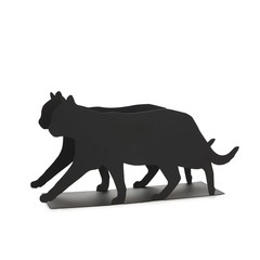 Balvi Zeitschriftenständer Feline Farbe Schwarz Praktisch und dekorativ in Katzenform Eisen 21,5 cm