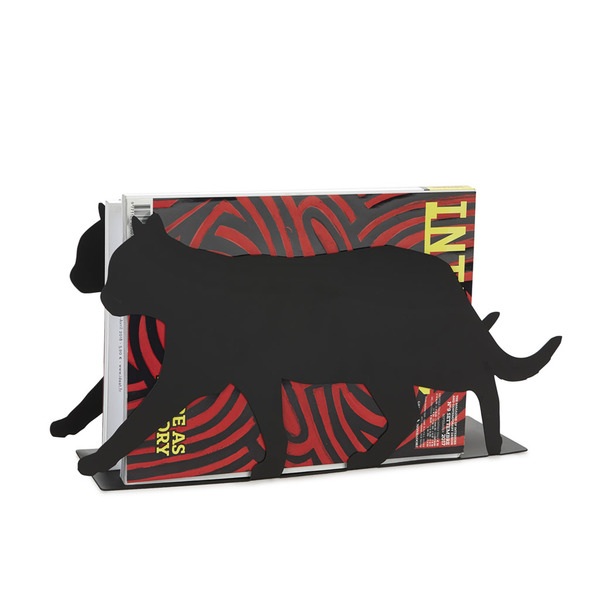 Balvi Revistero Feline Color negro Práctico y decorativo en forma de gato Hierro 21,5 cm