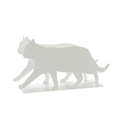 Balvi Revistero Feline Color blanco Práctico y decorativo en forma de gato Hierro 21,5 cm