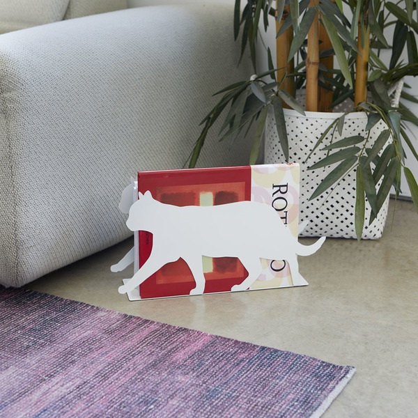 Balvi Portariviste Feline Colore bianco Pratico e decorativo a forma di gatto Ferro 21,5 cm