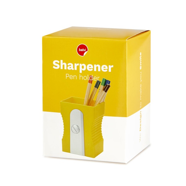 alvi Pot à crayons Sharpener Couleur jaune Gardez votre bureau rangé Pot à crayons original et amusa