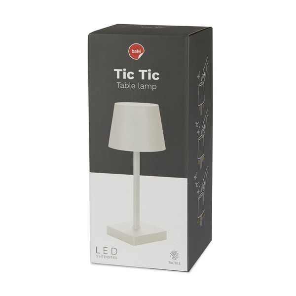 alvi Lampe à poser Tic Tic Couleur blanc Lampe de table moderne au design minimaliste Idéal et prati