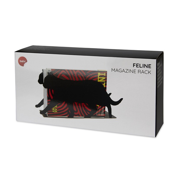 Balvi Revistero Feline Color negro Práctico y decorativo en forma de gato Hierro 21,5 cm