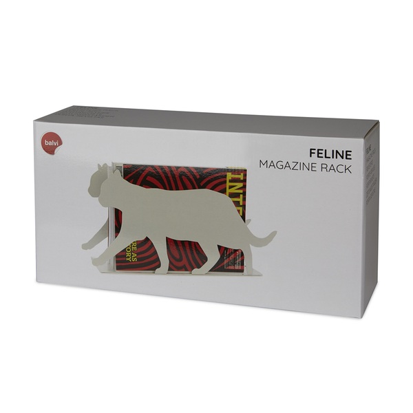 Balvi Portariviste Feline Colore bianco Pratico e decorativo a forma di gatto Ferro 21,5 cm