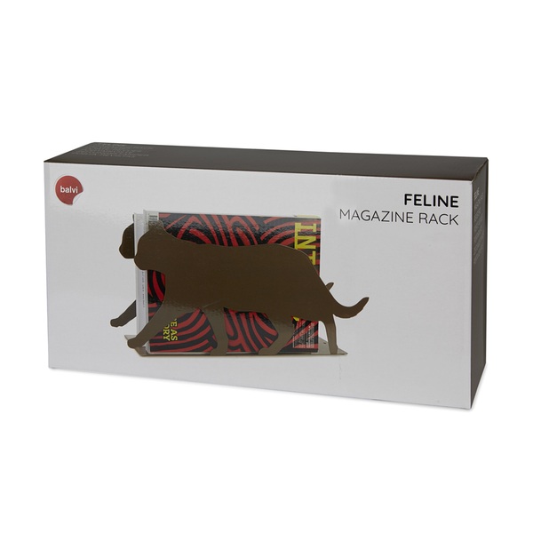 Balvi Revistero Feline Color gris Práctico y decorativo en forma de gato Hierro 21,5 cm