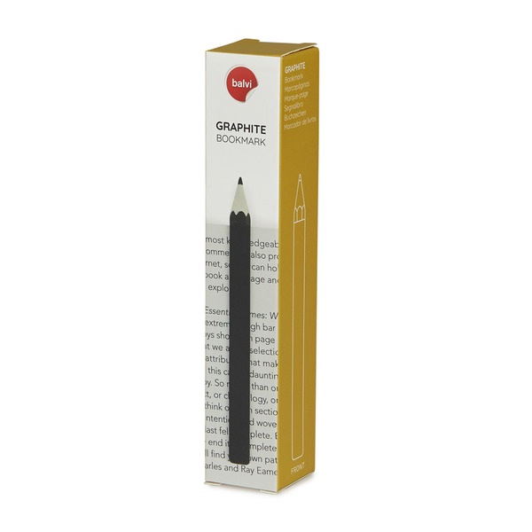 alvi Bookmark Graphite Black colour Original stationery product Pencil-shaped bookmark Fun gift for