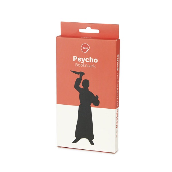 alvi Marcapáginas Psycho Color negro Original producto de papelería Marcapáginas inspirado en la fam