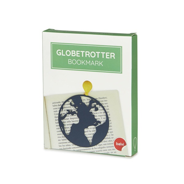 alvi Marque-page Globetrotter Couleur bleu Article de papeterie original Marque-page amusant en form
