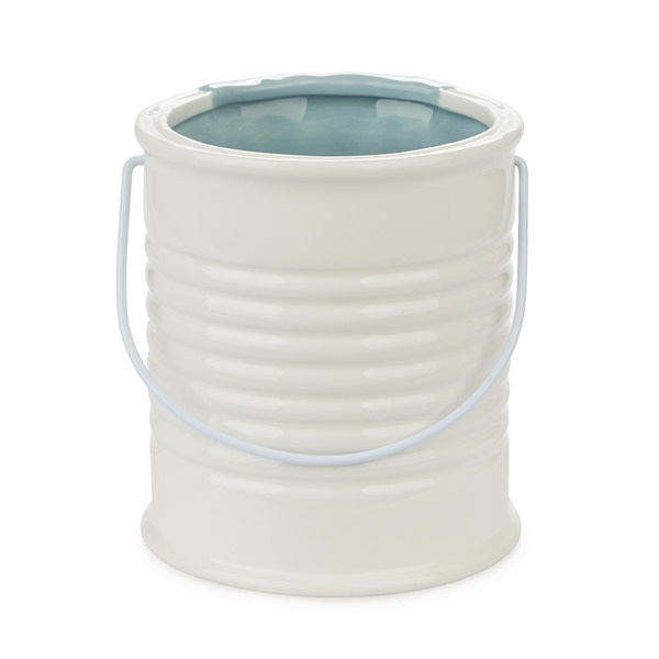 alvi Bote multiusos Painty Color azul y blanco Recipiente decorativo en forma de bote de pintura Múl
