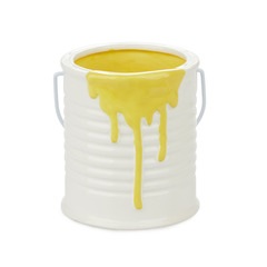 alvi Pen holder Painty Colour yellow and white Original and fun paint-shaped pot for pencils With me