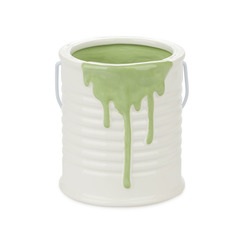 alvi Schreibutensilienbehälter Painty Grün Und Weiß Farbe Original Topf für Bleistifte und Spaß in F