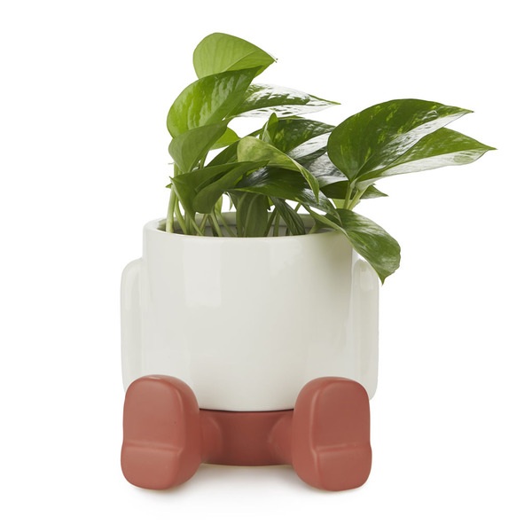 alvi Vaso da fiori MrSitty Colore rosso e bianco vaso a forma di pesonaje simpatico Con contenitore